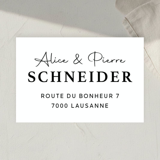 Tampon à personnaliser avec adresse modèle 2