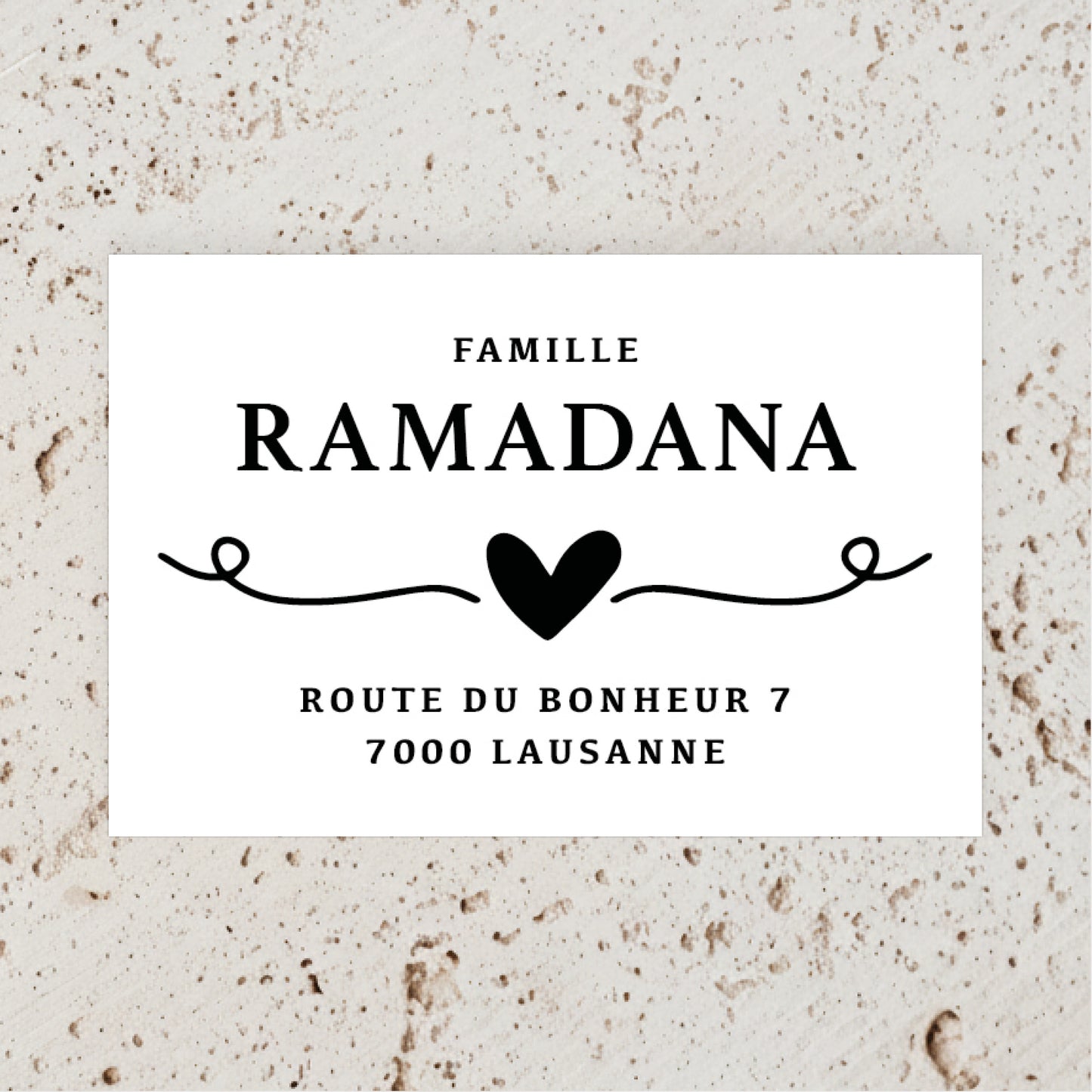 Tampon à personnaliser avec adresse modèle 3