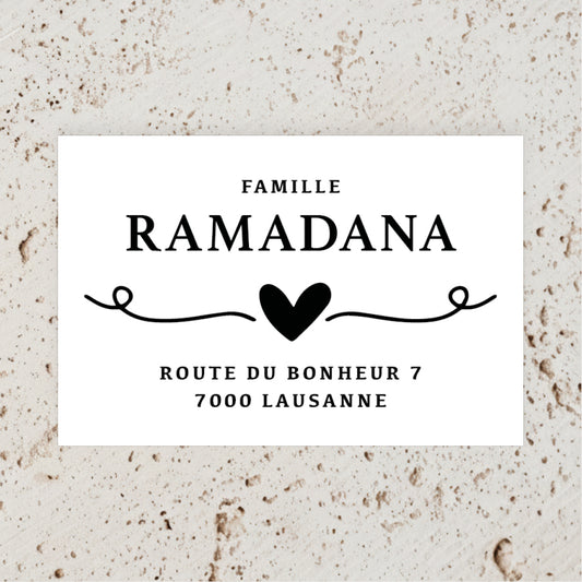 Tampon à personnaliser avec adresse modèle 3