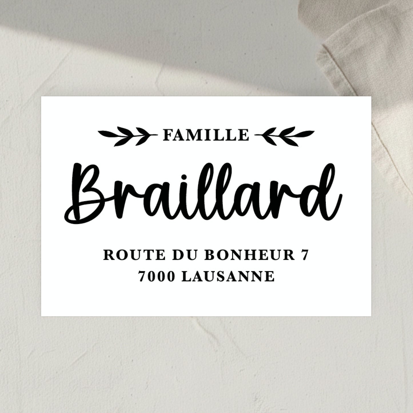 Tampon à personnaliser avec adresse modèle 4