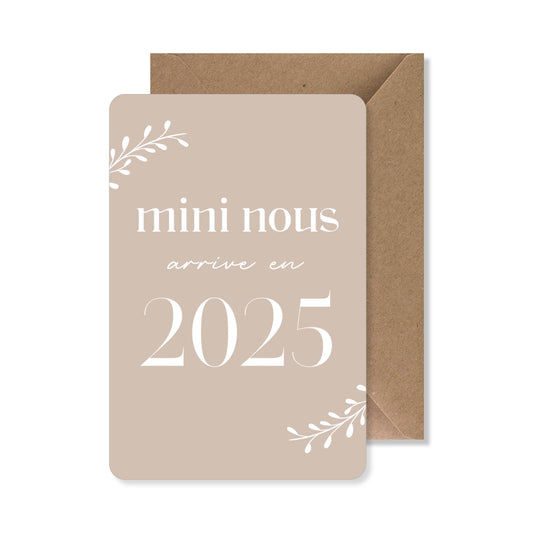 Carte annonce grossesse originale - mini nous, 2025 / 2026
