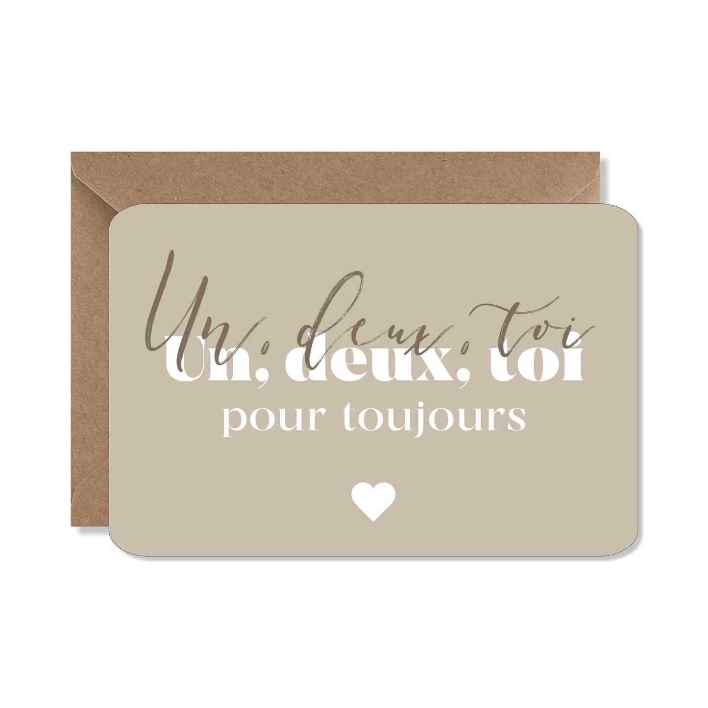 Carte annonce grossesse originale - un, deux, toi