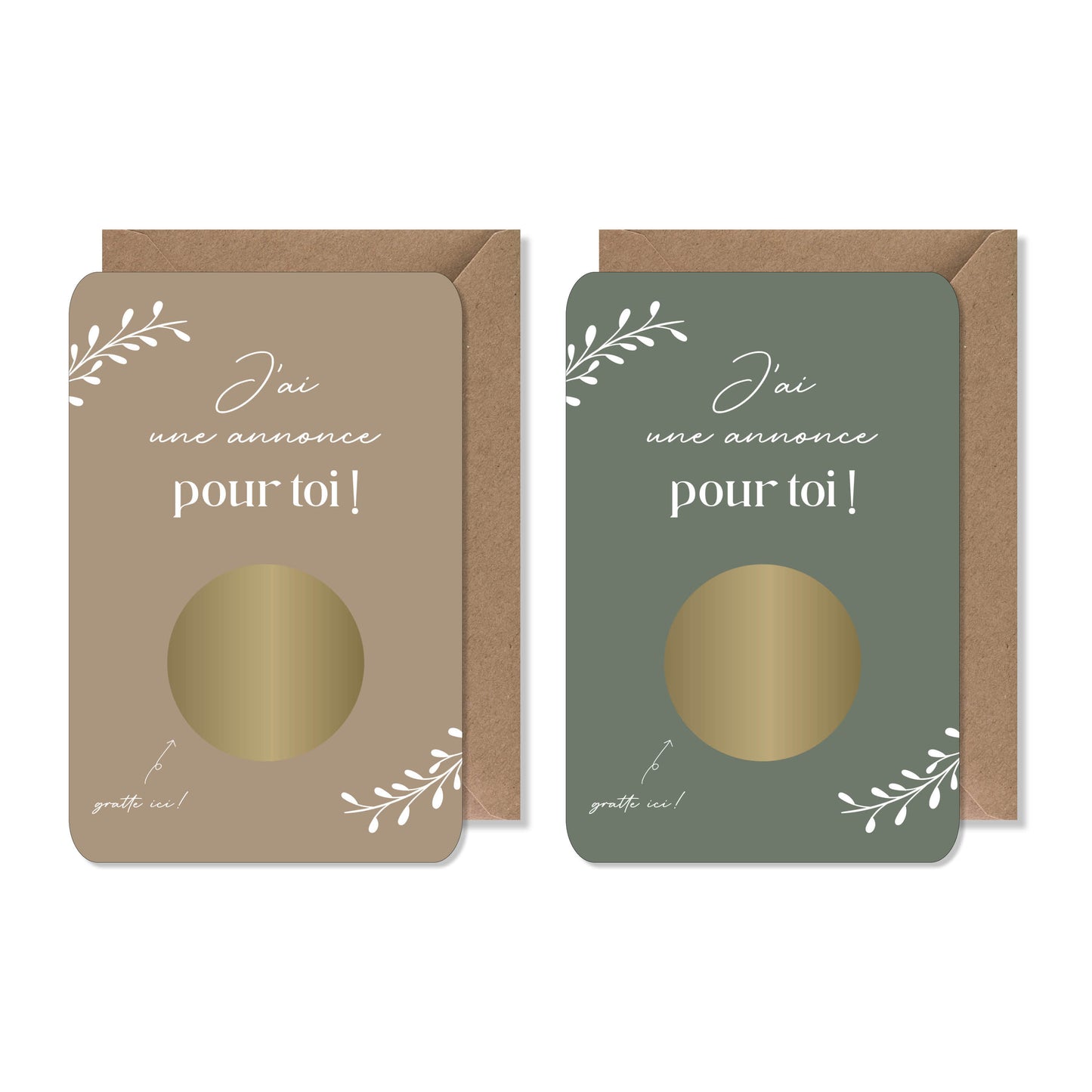 Carte à gratter annonce - tata