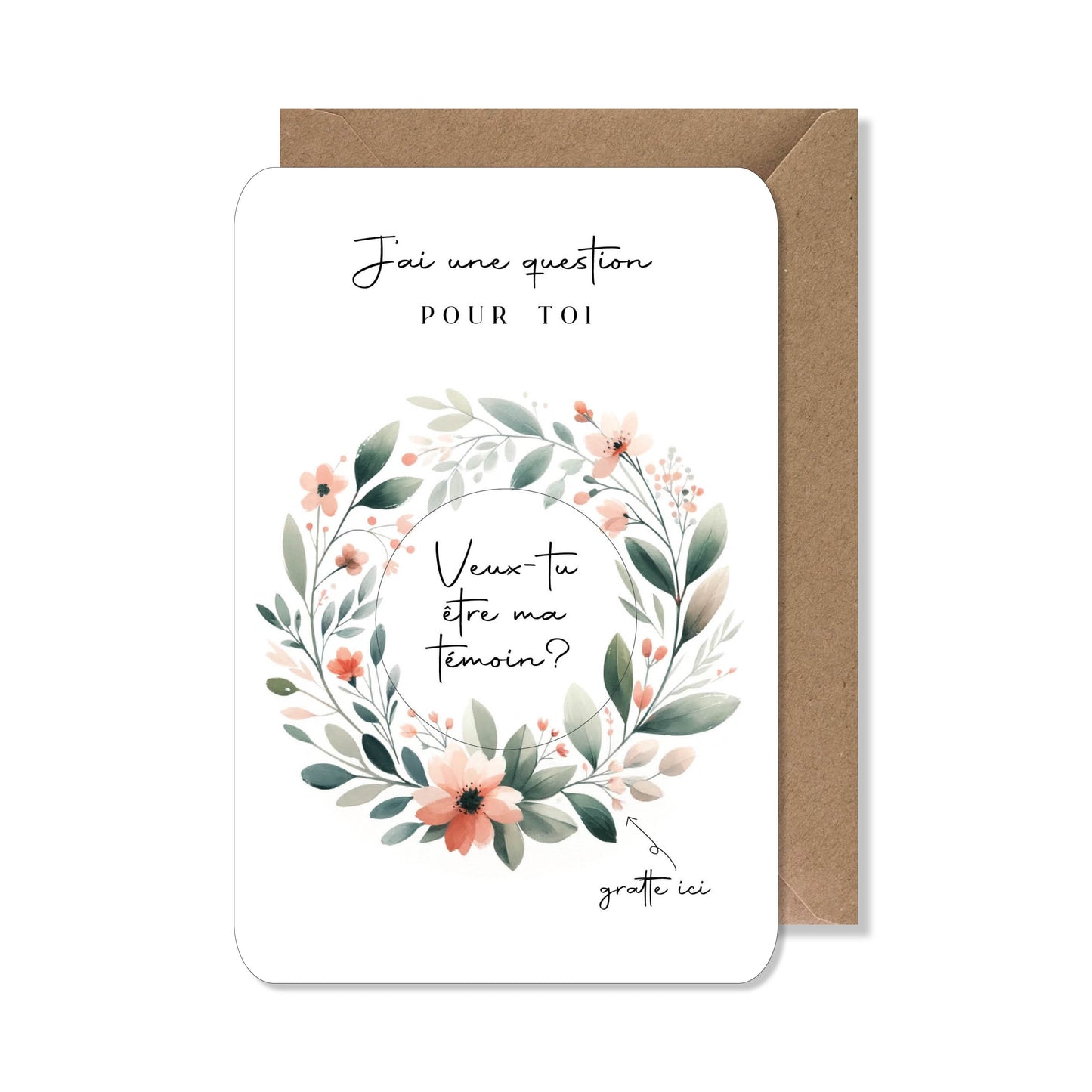 Carte à gratter mariage - ma témoin