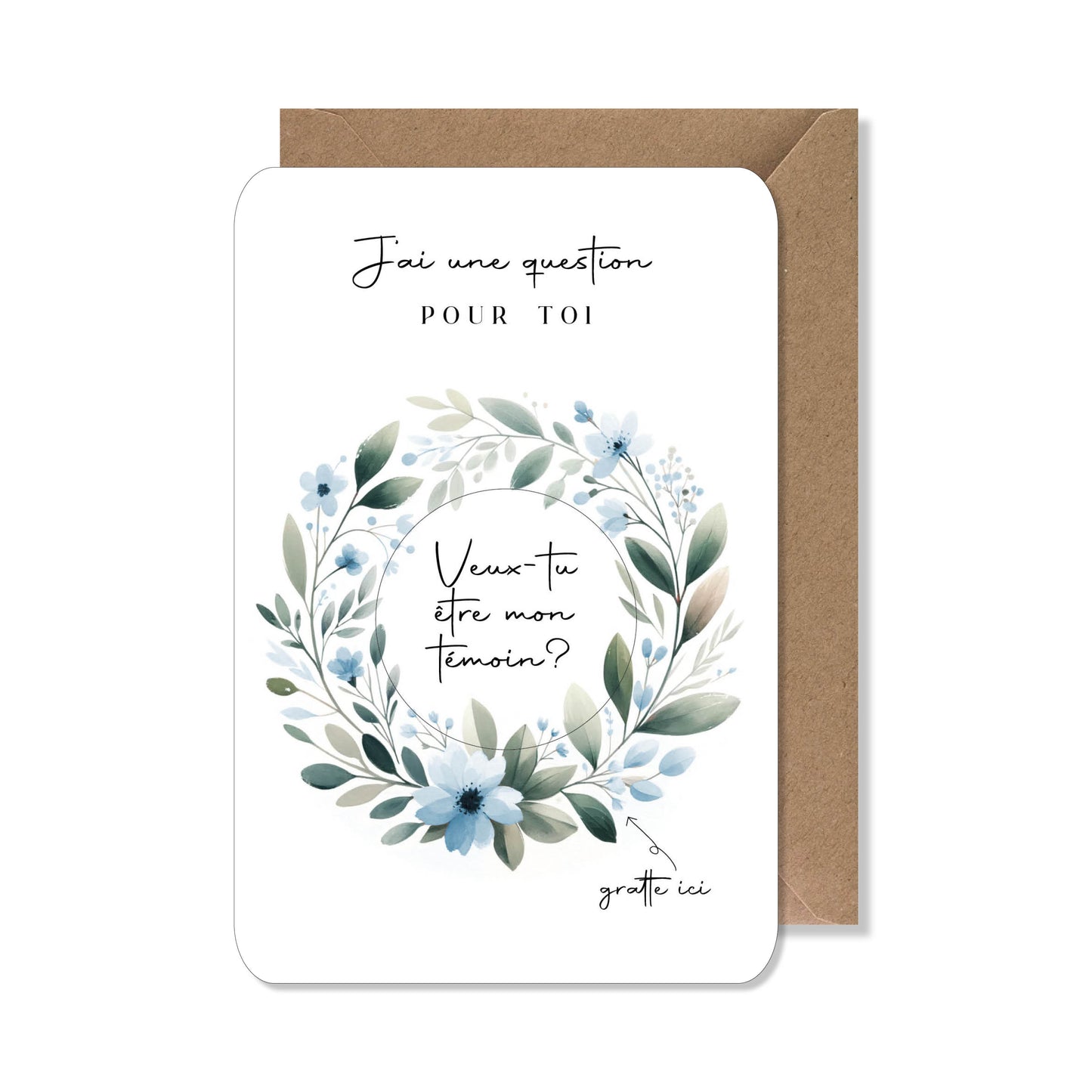 Carte à gratter mariage - mon témoin