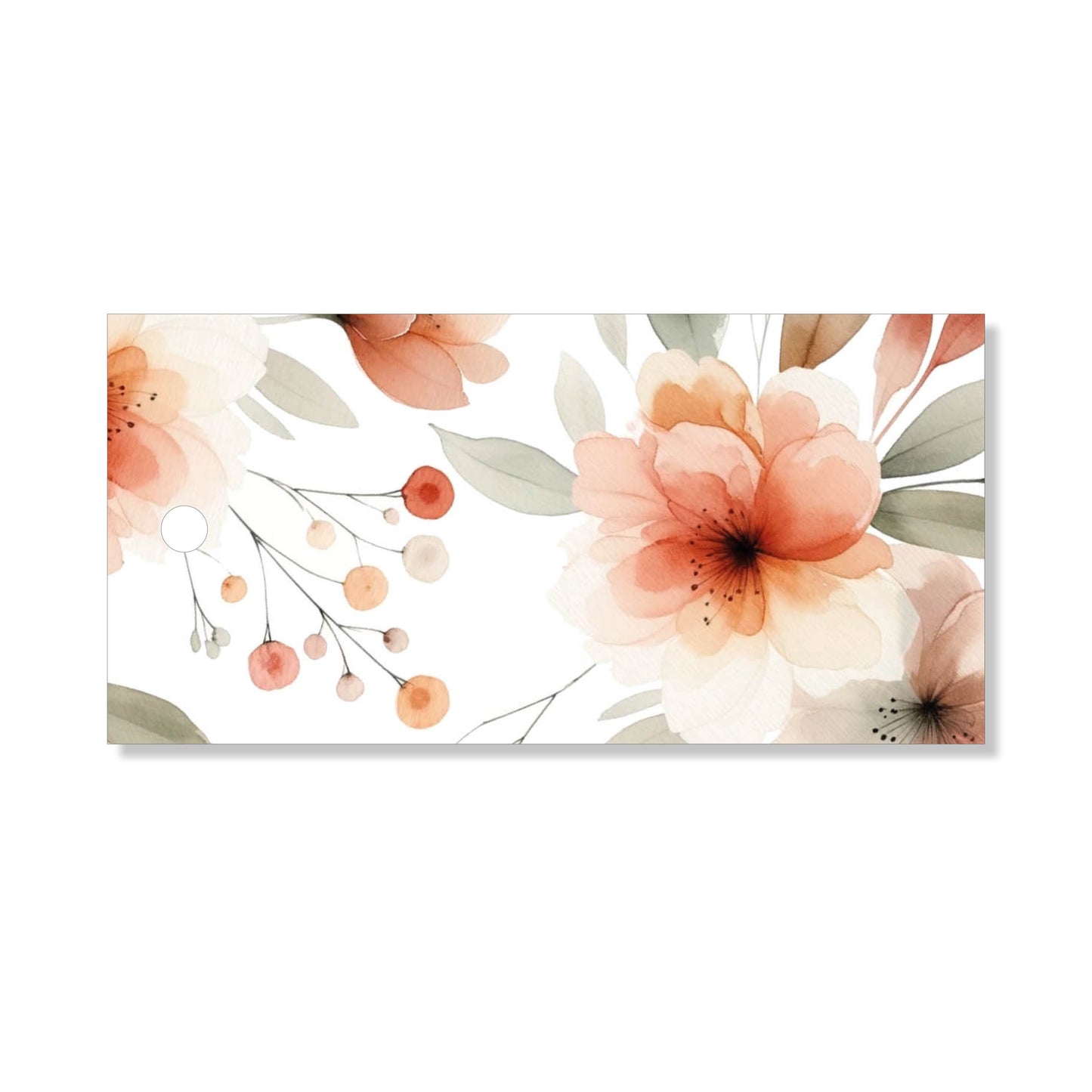Lot de 6 étiquettes aquarelle fleurie printemps