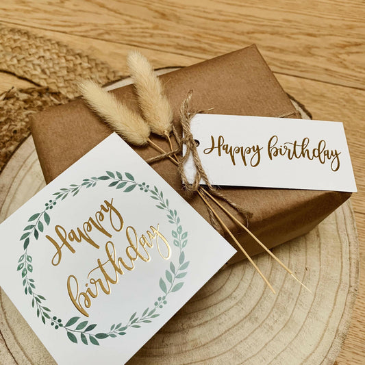 CARTE DE VŒUX "HAPPY BIRTHDAY" GOLD - SEVEN PAPER