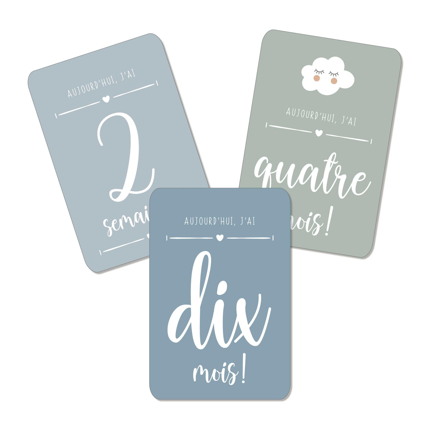 CARTES ÉTAPES MILESTONE ‘MA PREMIÈRE ANNÉE’ BLEU - Seven Paper