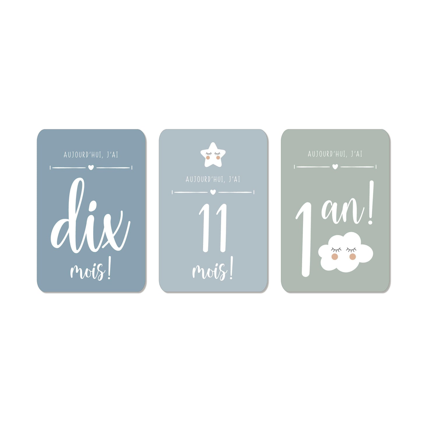 CARTES ÉTAPES MILESTONE ‘MA PREMIÈRE ANNÉE’ BLEU - Seven Paper