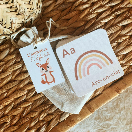 26 Cartes alphabet naissance brique