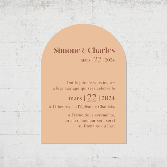 PACK faire-part + carton soirée + carton RSVP - Peach