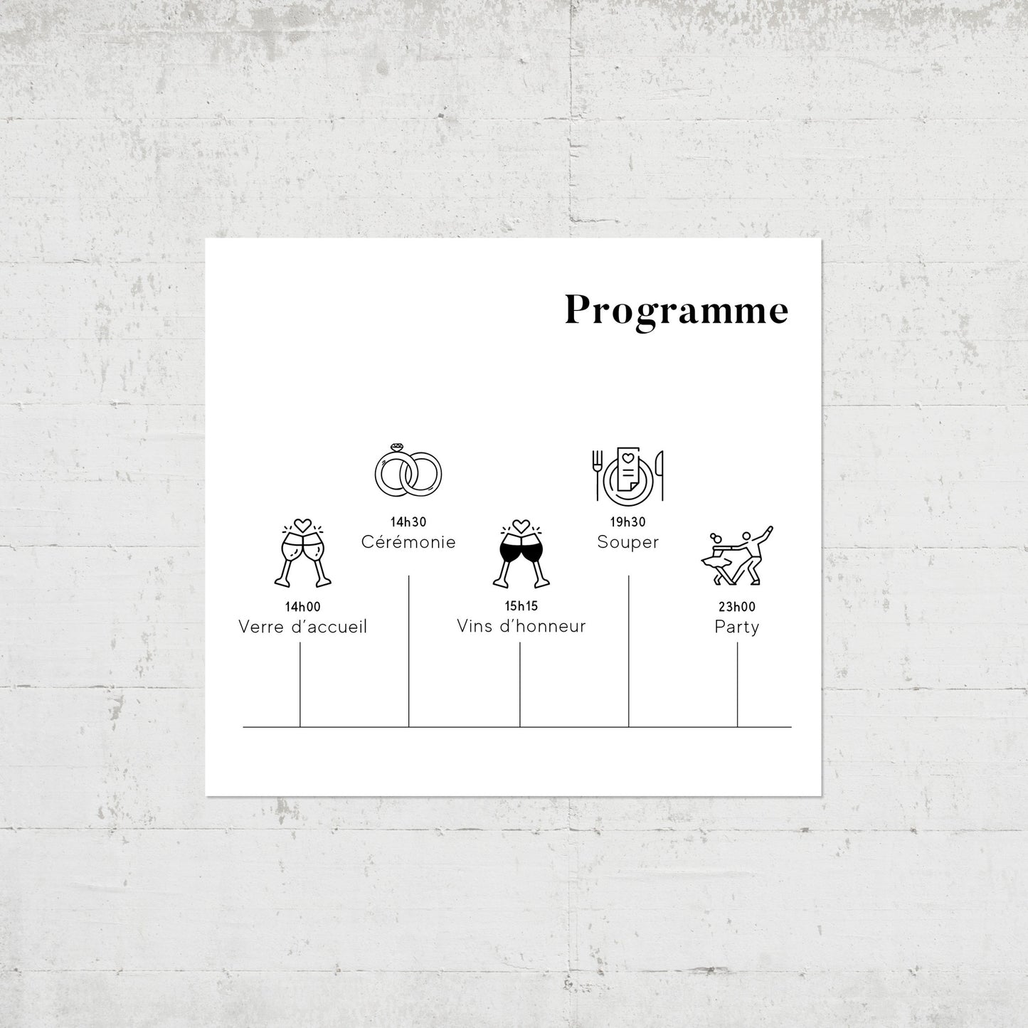 PACK faire-part + carton soirée + carton RSVP - Minimalist