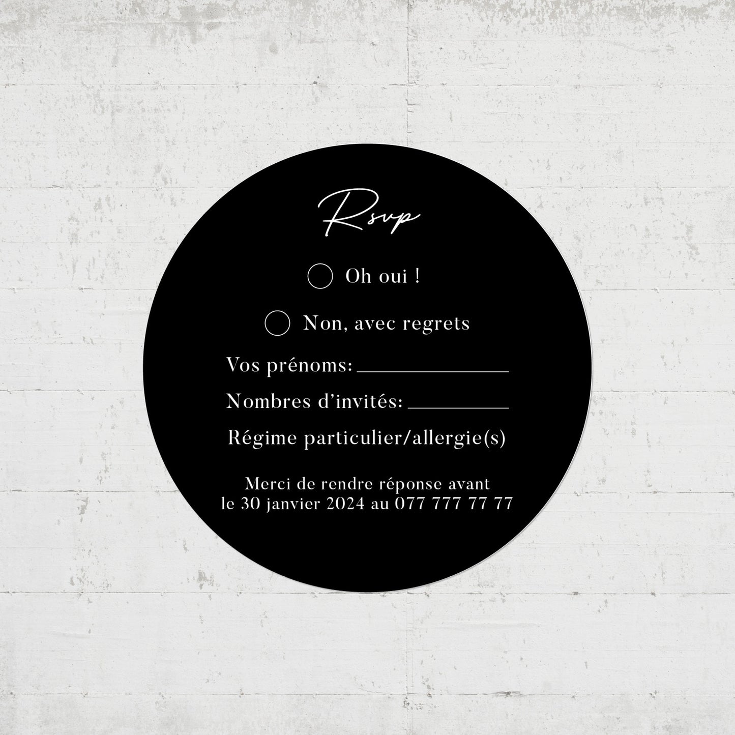 PACK faire-part + carton soirée + carton RSVP - Minimalist