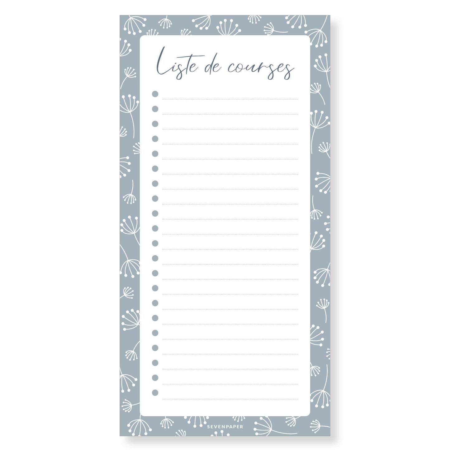 Bloc-notes courses - bleu