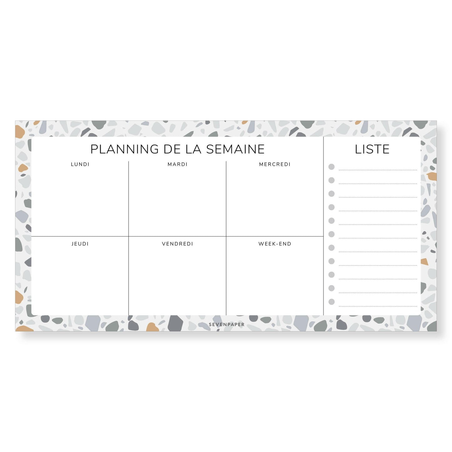 Bloc-notes semainier - terrazzo