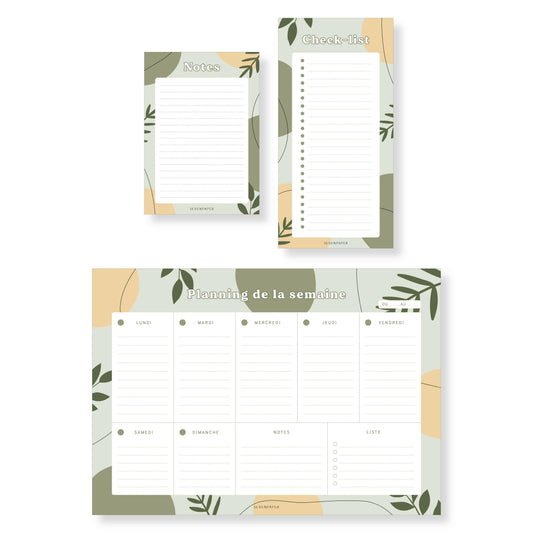 Bloc-notes check-list - sauge