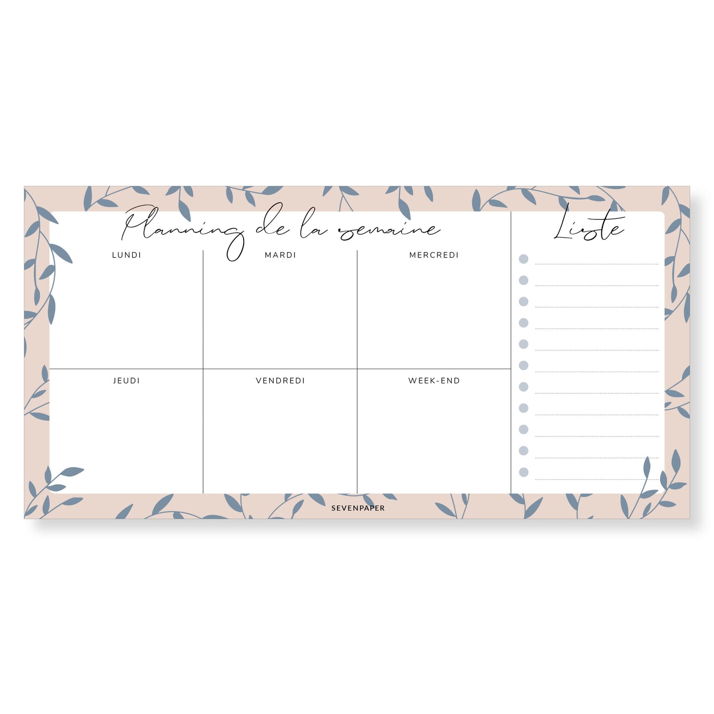 Bloc-notes semainier - fleurs sauvages
