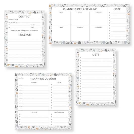 Bloc-notes contact A6 - terrazzo