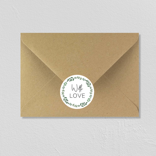 STICKERS "WITH LOVE" 5CM - SEVEN PAPER