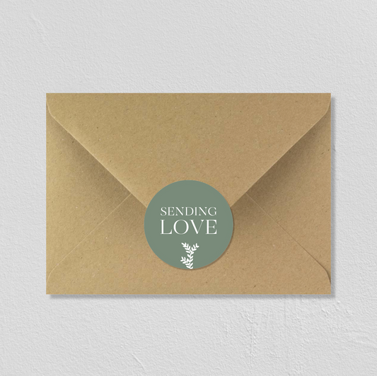 STICKERS "SENDING LOVE" 5CM - SEVEN PAPER