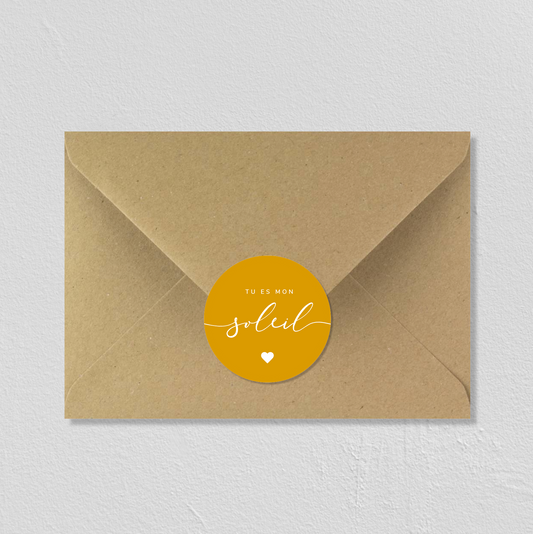 STICKERS ‘TU ES MON SOLEIL’ 5CM - SEVEN PAPER