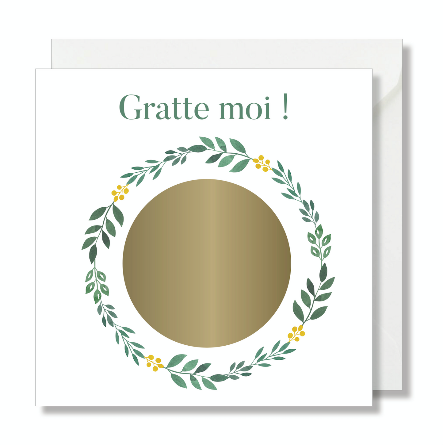 Carte à gratter "gratte moi" aquarelle