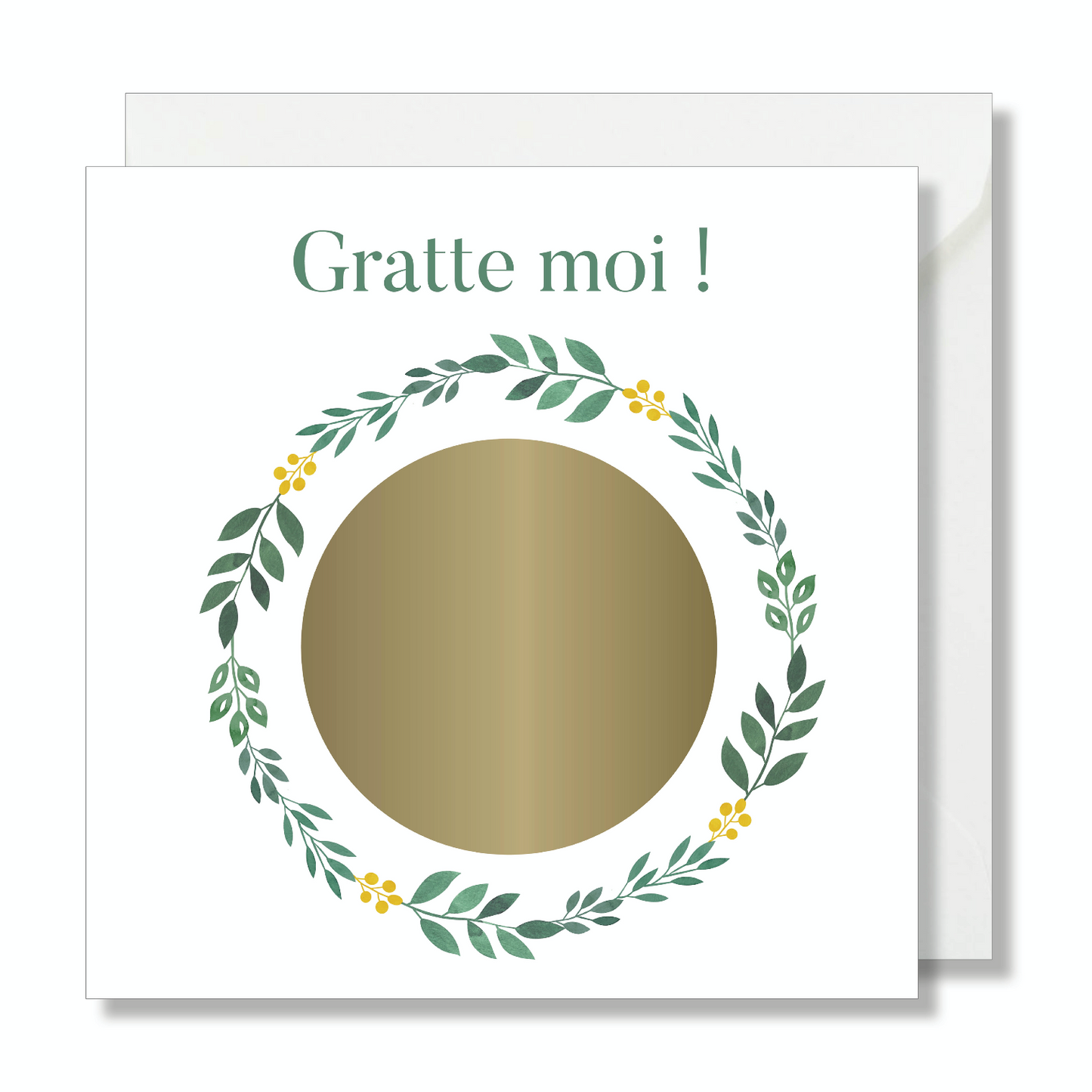 Carte à gratter "gratte moi" parrain aquarelle