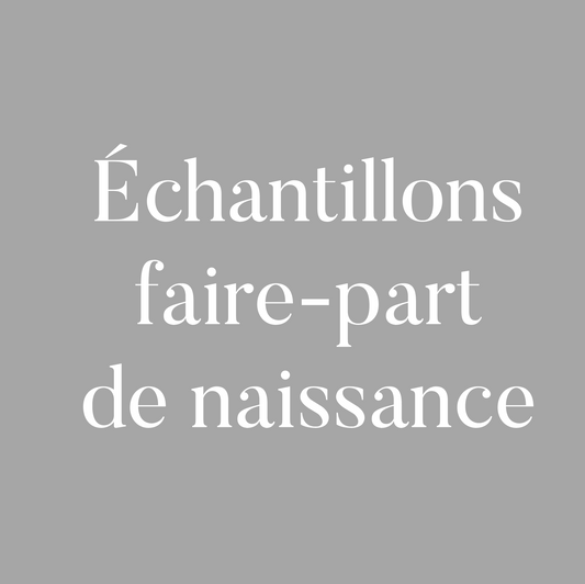 Échantillons faire-part de naissance