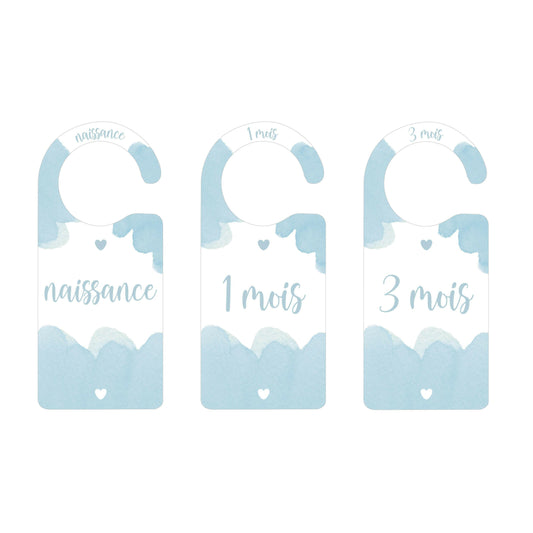 Séparateur penderie bébé bleu - 9 pièces - SEVEN PAPER