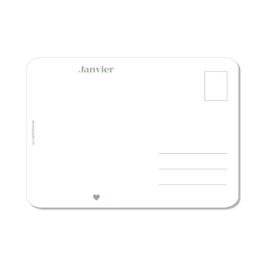 CARTE POSTALE "JANVIER"