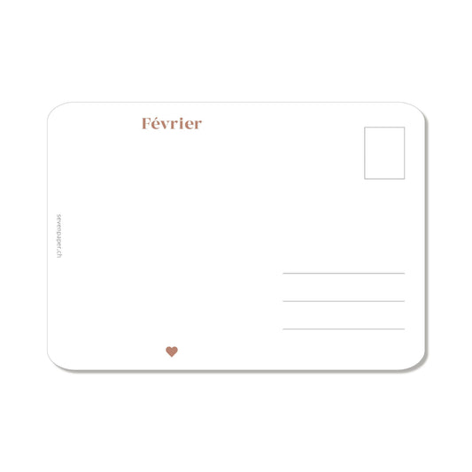 CARTE POSTALE "FÉVRIER"