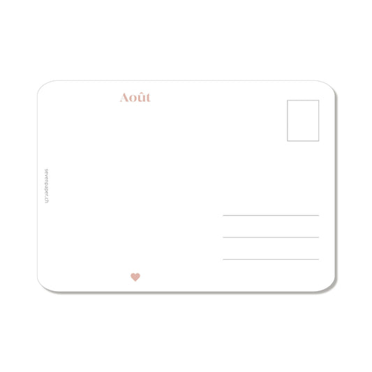 CARTE POSTALE "AOÛT"