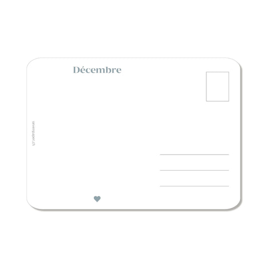 CARTE POSTALE "DÉCEMBRE"