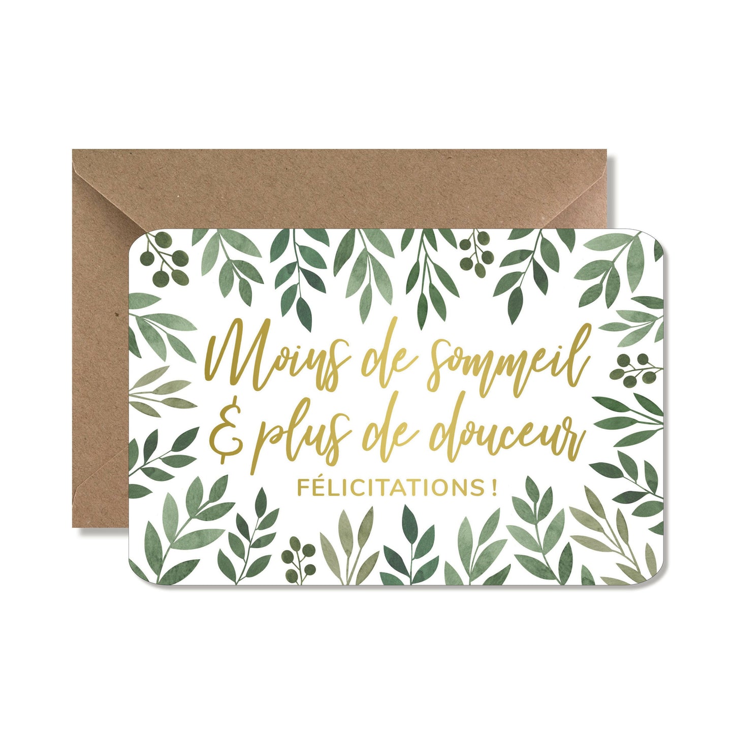 Carte de vœux A6 "moins de sommeil & plus de douceur"
