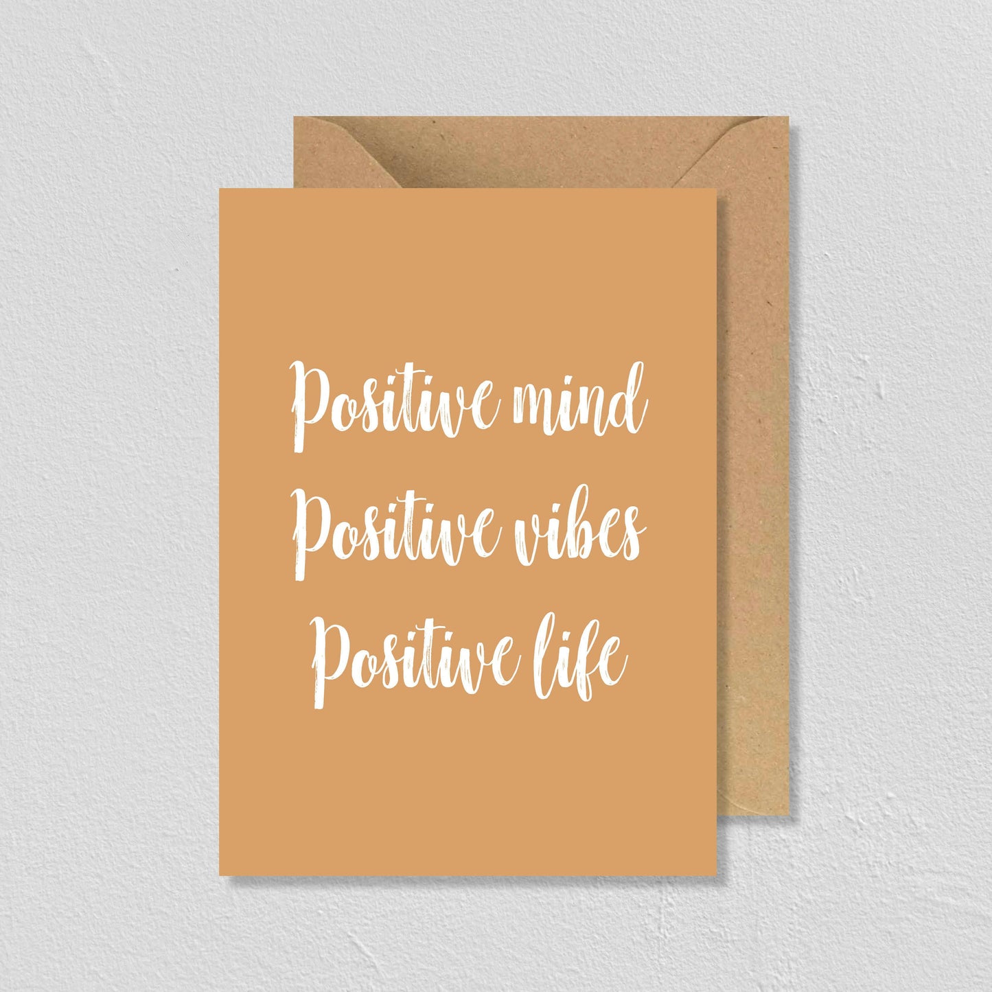 CARTE DE VŒUX "POSITIVE MIND, POSITIVE VIBES, POSITIVE LIFE" - SEVEN PAPER