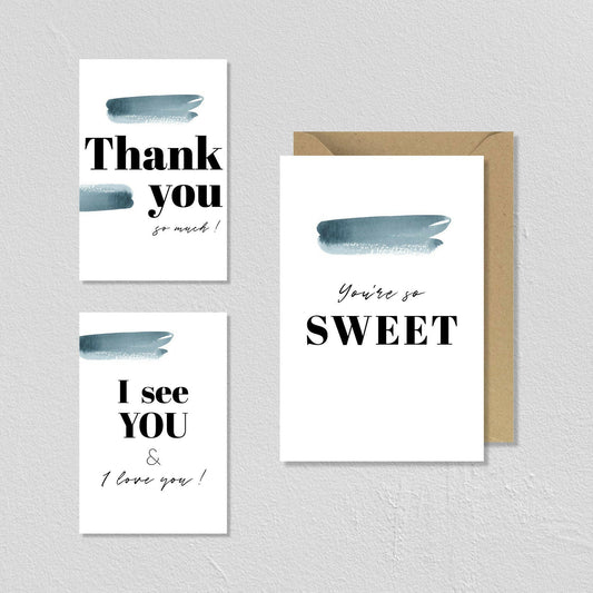 CARTE DE VŒUX OSLO "I SEE YOU & I LOVE YOU" - SEVEN PAPER