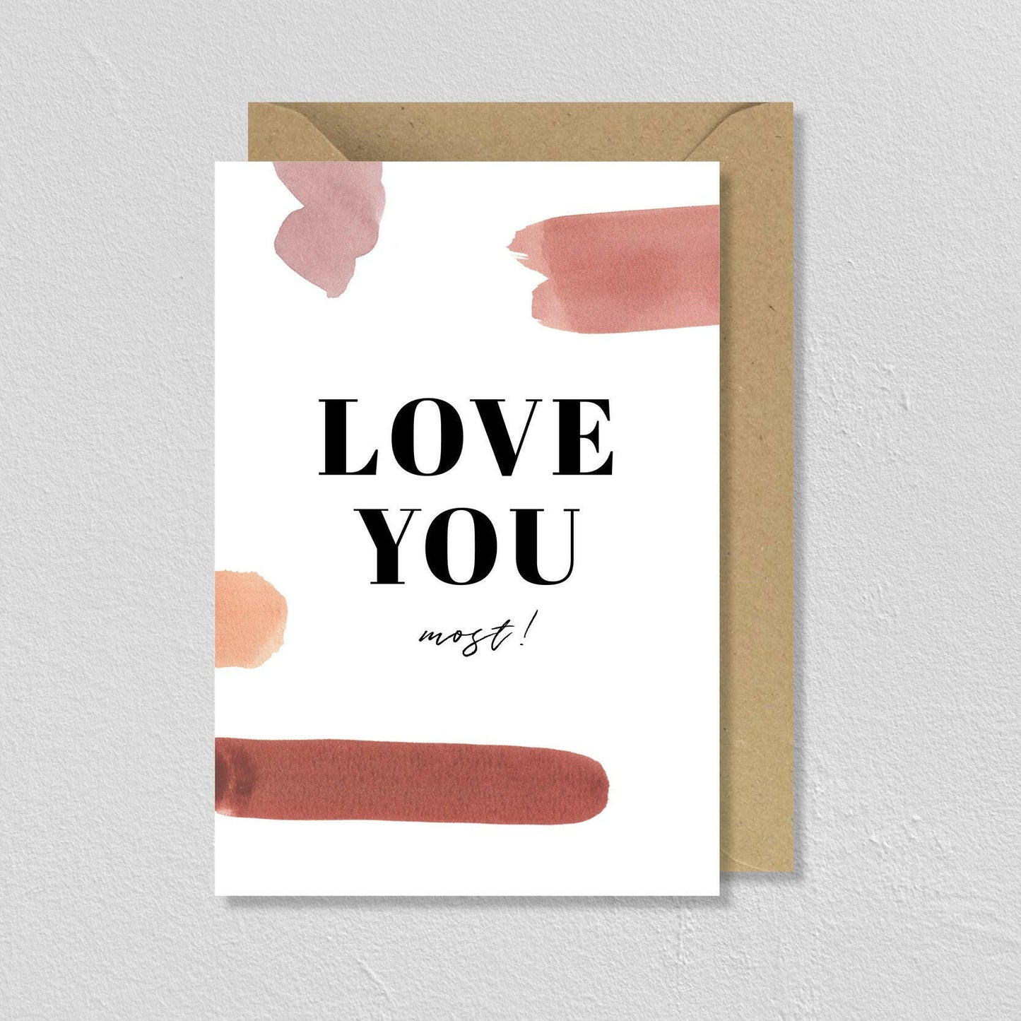 CARTE DE VŒUX LITCHEE "LOVE YOU MOST" - SEVEN PAPER