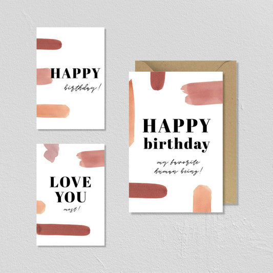 CARTE DE VŒUX LITCHEE "LOVE YOU MOST" - SEVEN PAPER