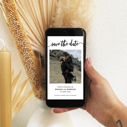 Save the date numérique photo