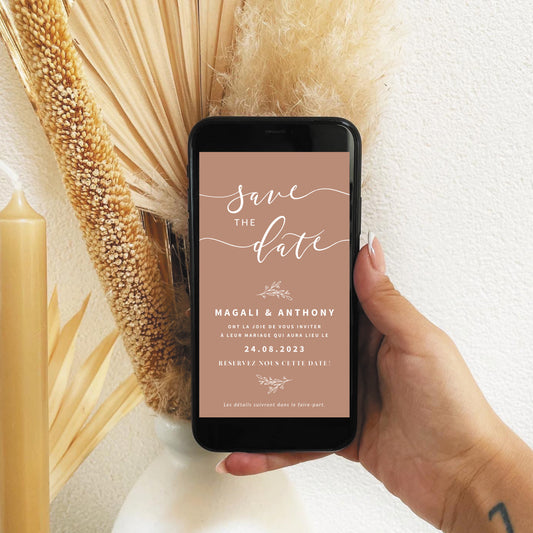 Save the date numérique couleurs