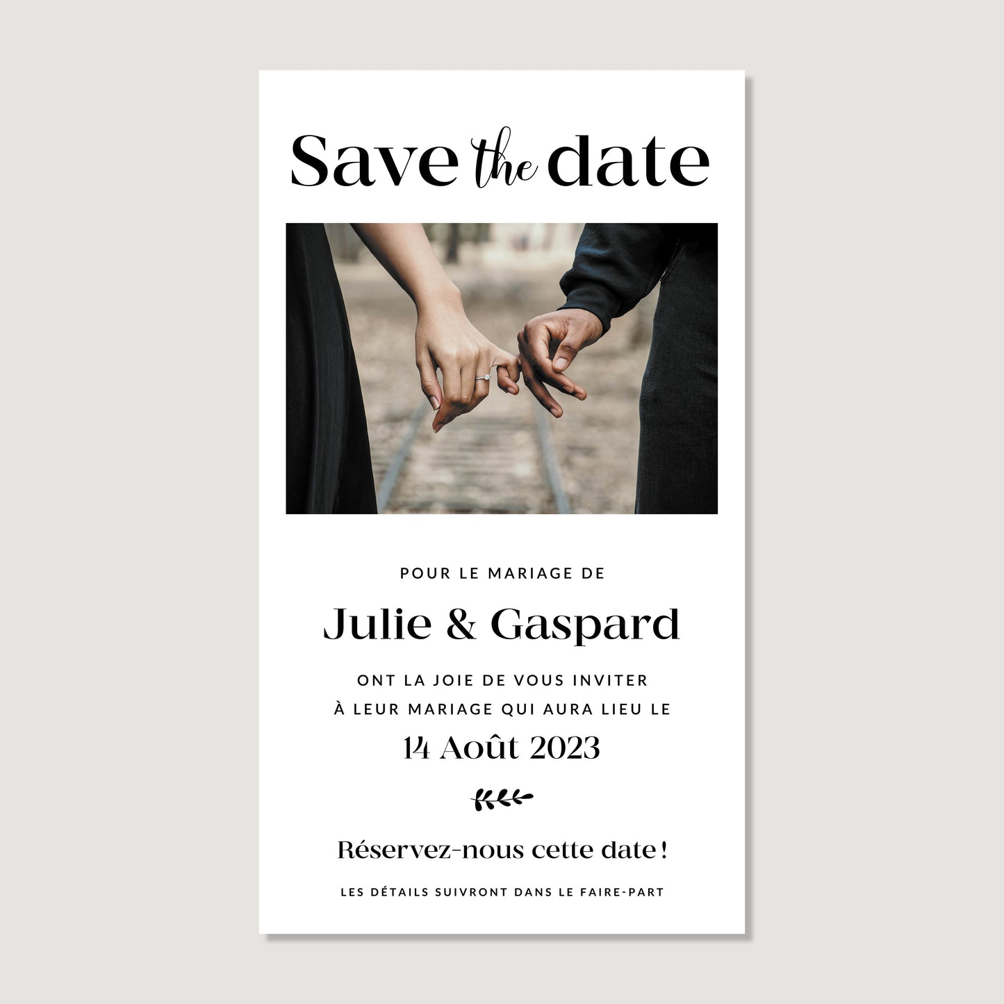 Save the date numérique photo