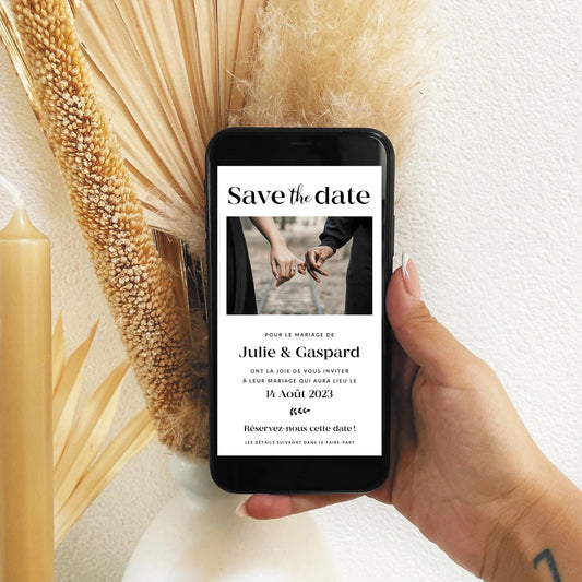 Save the date numérique photo