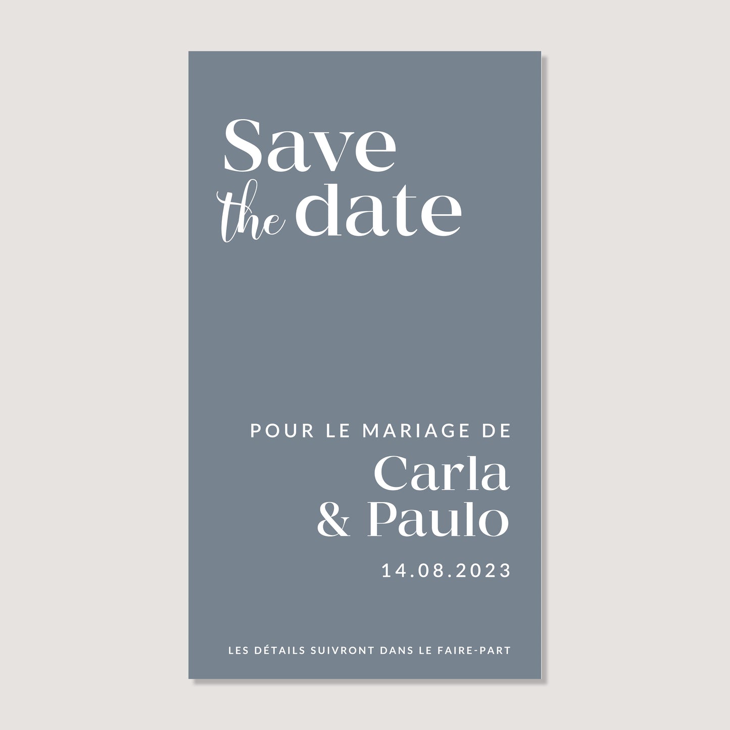 Save the date numérique couleurs