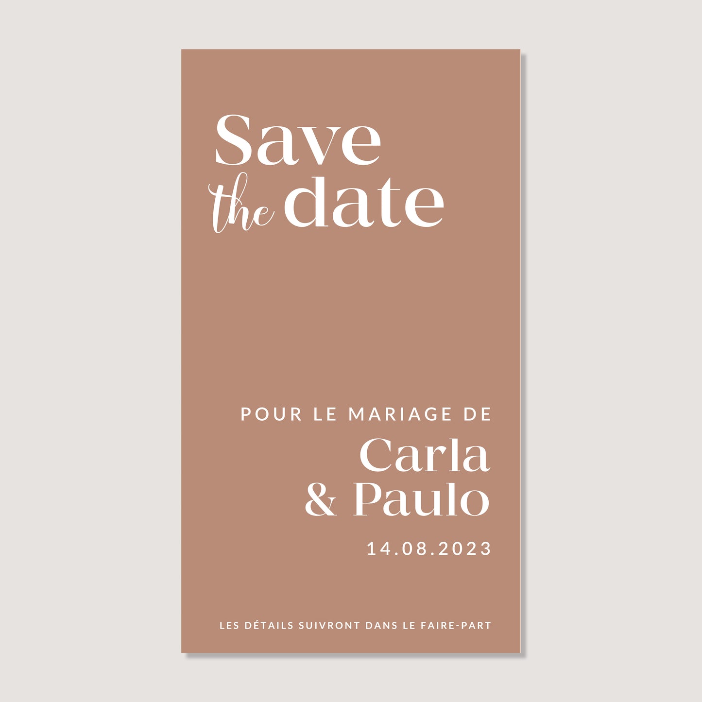 Save the date numérique couleurs