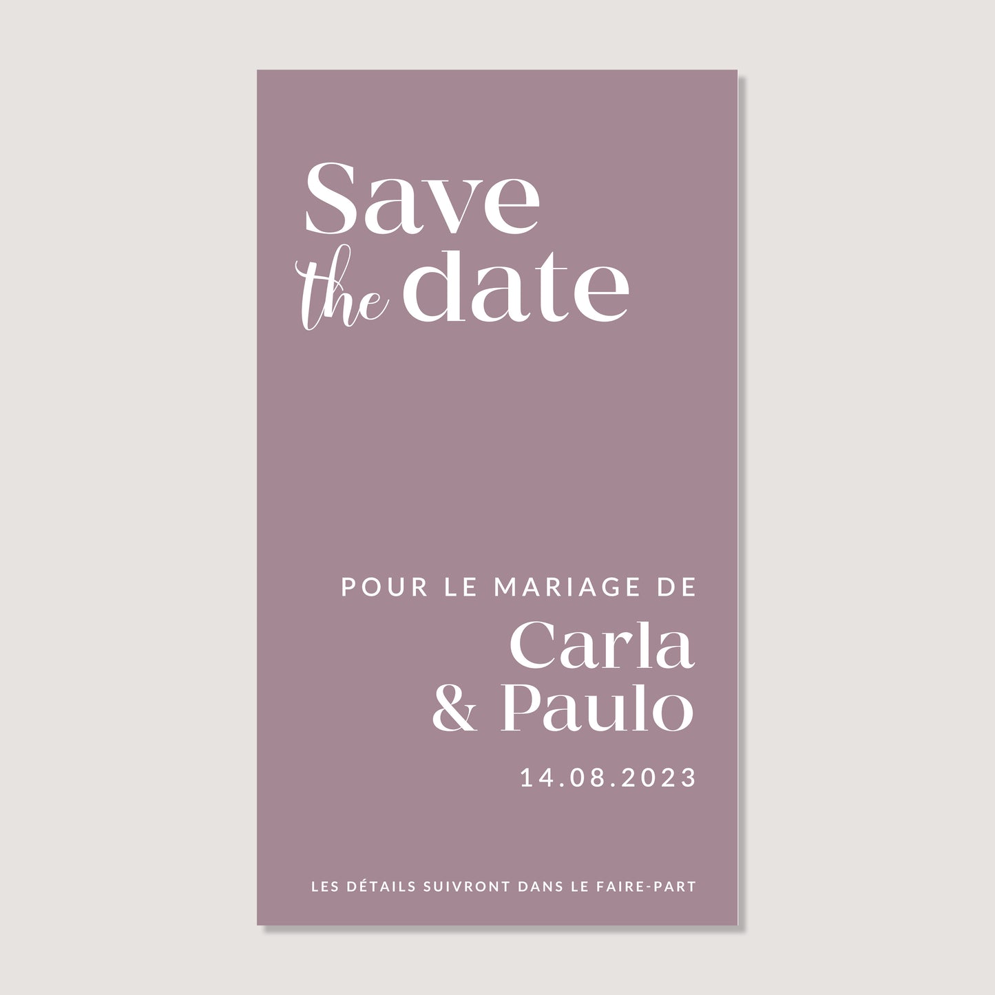 Save the date numérique couleurs