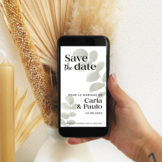 Save the date numérique couleurs