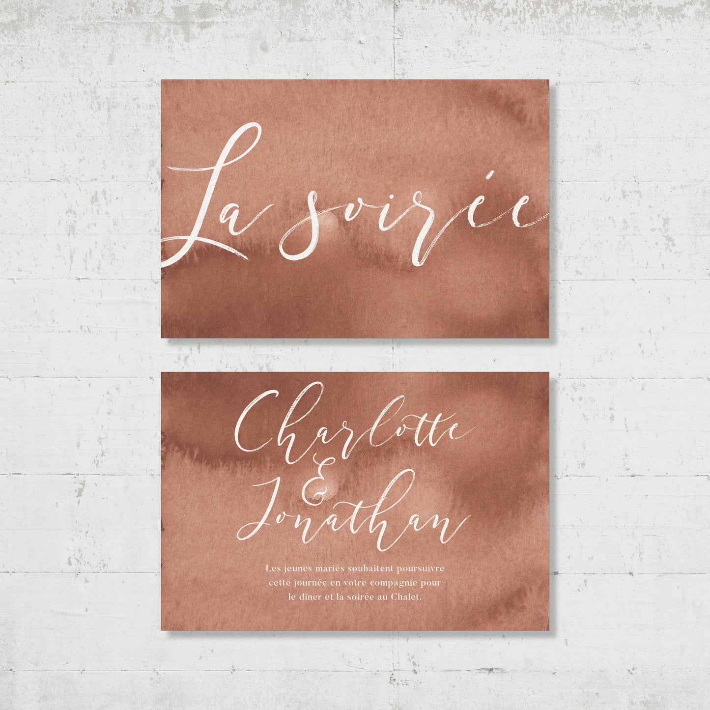 PACK faire-part + carton soirée + carton RSVP - Romantic