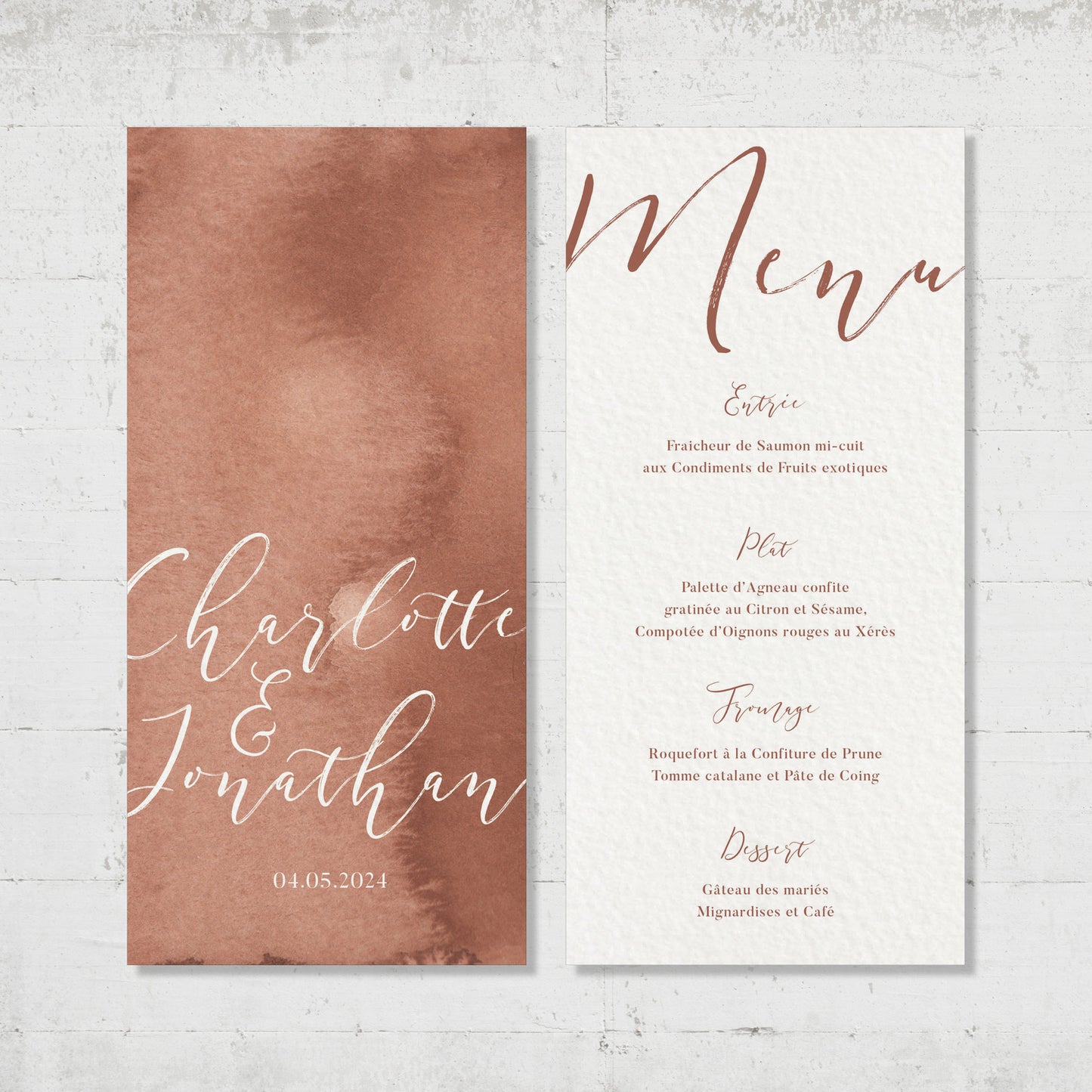 Menu - Romantic