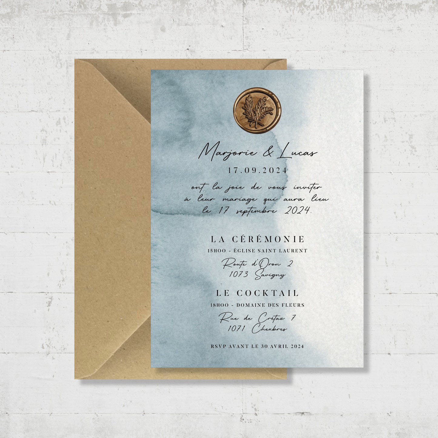 Faire-part de mariage - Sea