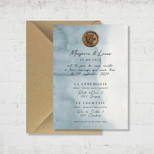 PACK faire-part + carton soirée + carton RSVP - Sea